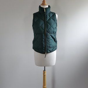 J. Crew High-Low Bubble Vest, Forest Green
